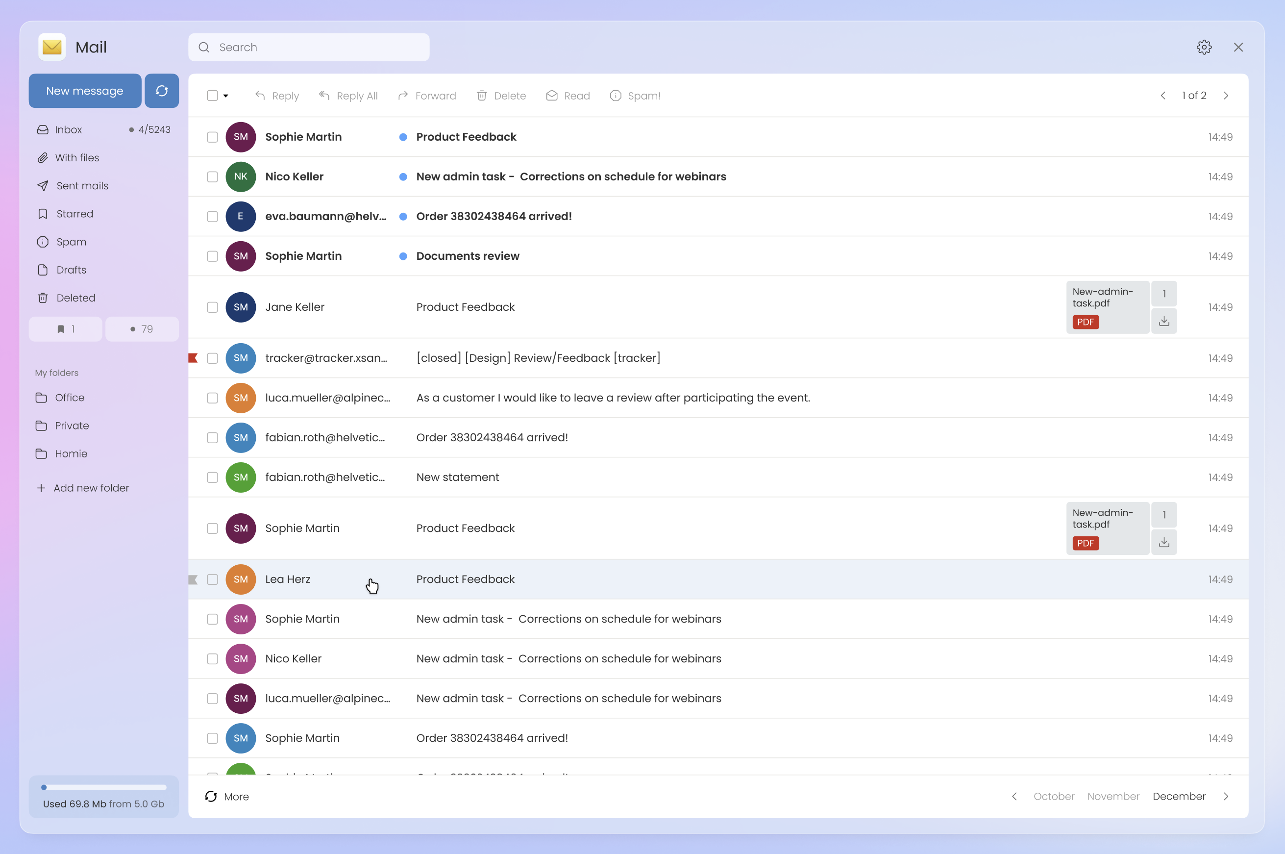 Unlyme encrypted email screenshot