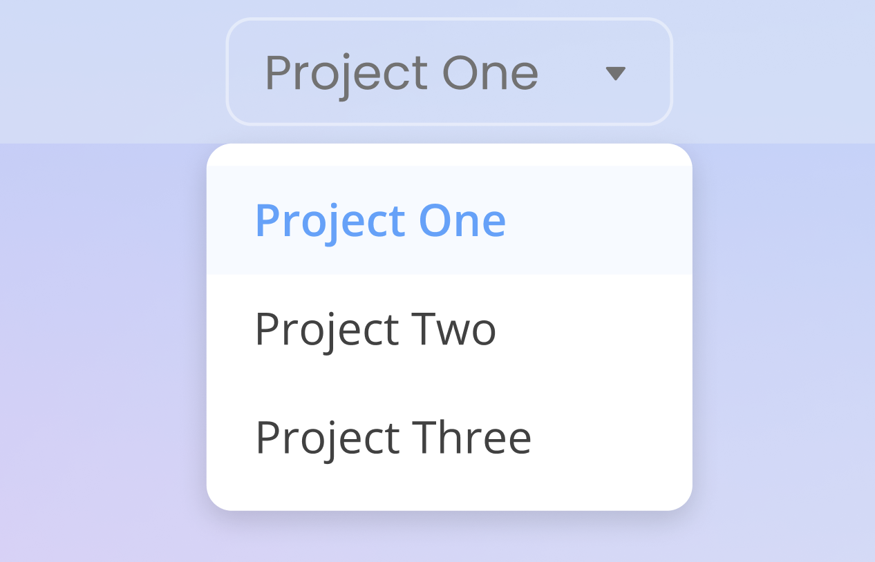 Switching between projects